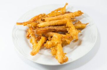 Fried food on a plate.