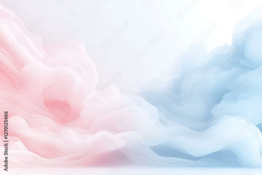 Aufkleber dynamic abstract art displaying red and blue smoke digital creation modern aesthetic soft focus