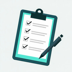checklist on a clipboard with a pen representing task management and organization