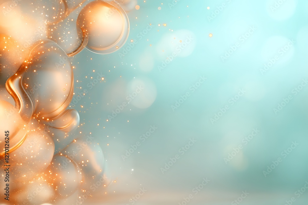 Aufkleber abstract photography of dynamic bokeh lights a soft color palette in close-up
