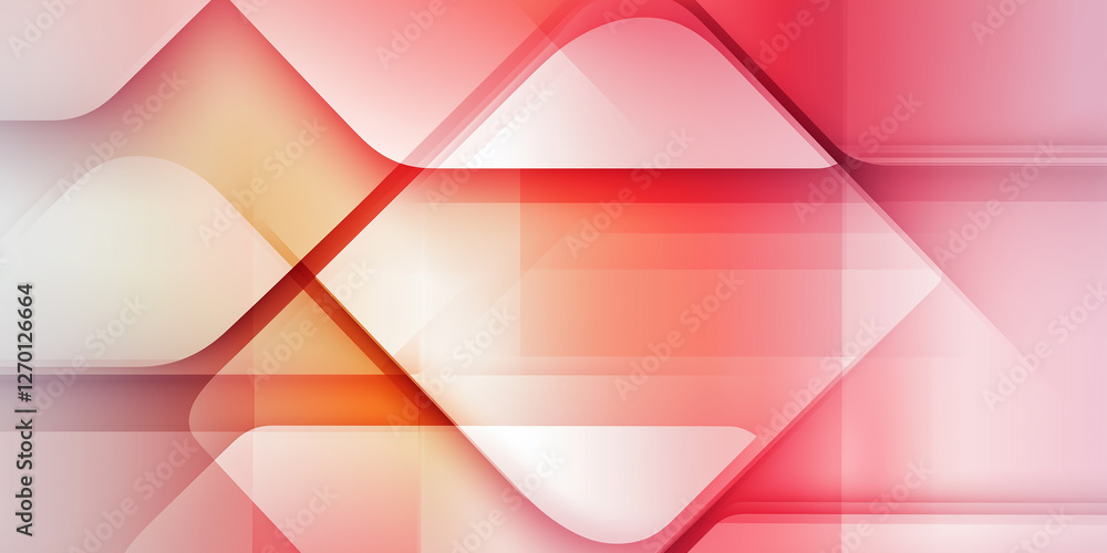 Leinwandbilder abstract red and orange geometric shapes overlapping creating modern background