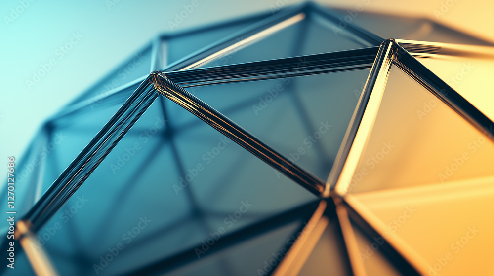 Aufkleber abstract geometric structure reflecting light and color