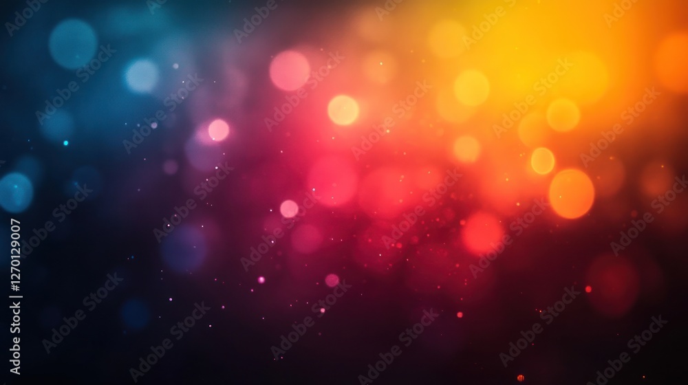 Poster abstract blurred colorful bokeh background with gradient and light spots