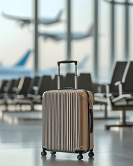 Hard-Shell Suitcase in Airport Departure Area