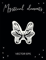 Mystical Butterfly Vector line art. Perfect for tattoos, prints, branding, and spiritual designs.