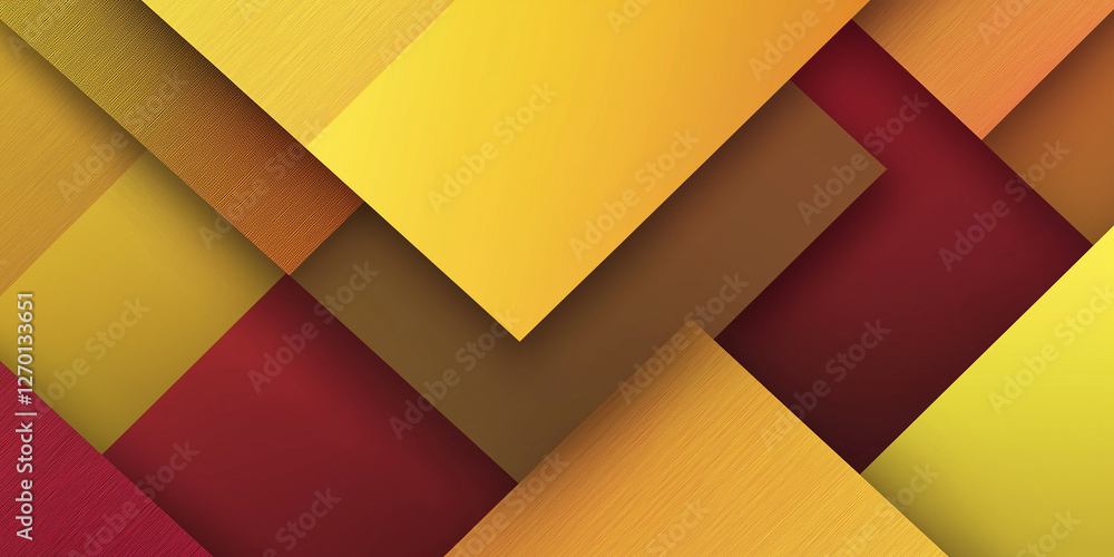 Poster abstract geometric background featuring overlapping squares and rhombuses in warm colors