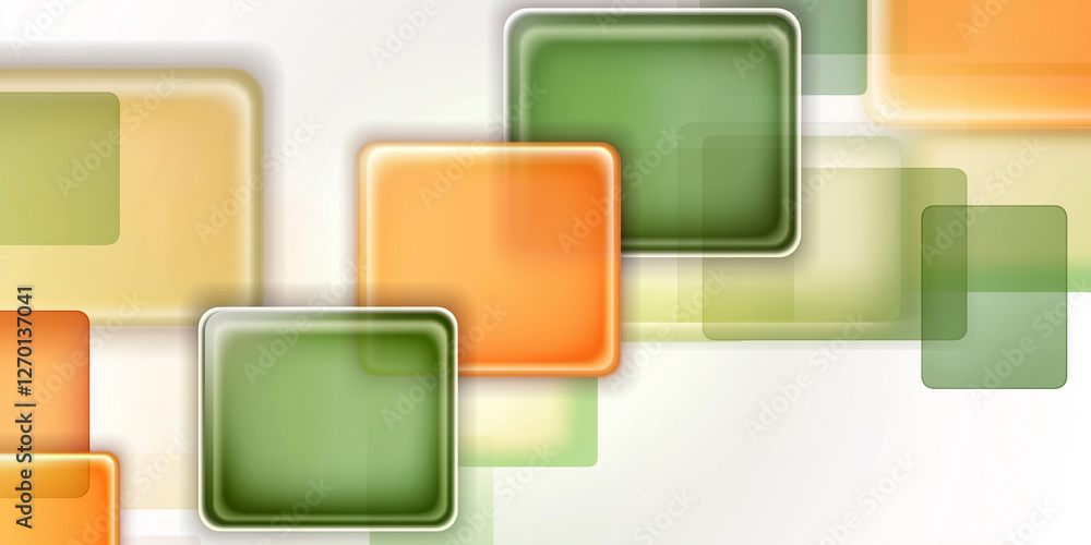Poster Rounded squares creating colorful abstract background