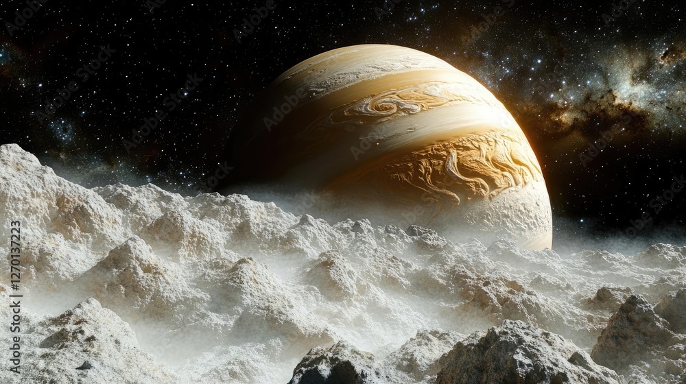 Canvas Prints celestial journey through time space exploration with stunning planetary bodies and cosmic phenomena