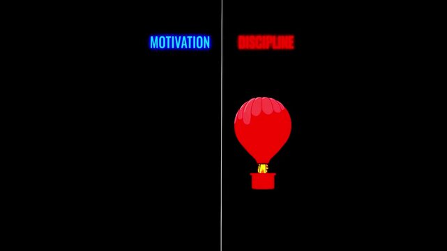 motivation vs discipline life lesson abstract video, illustration