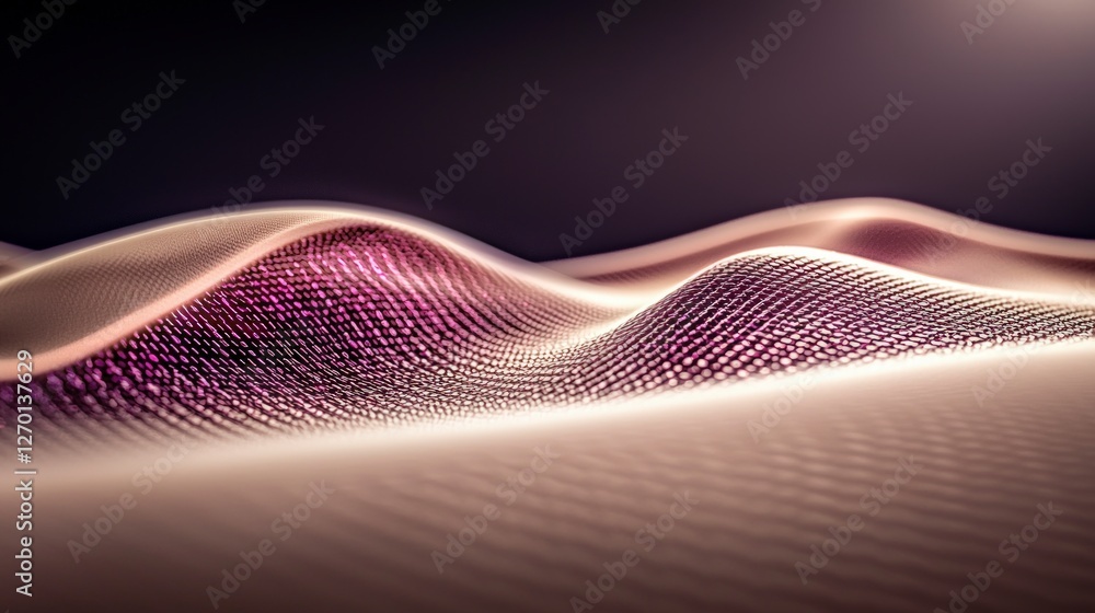 Poster abstract digital data flow ai network blockchain technology background