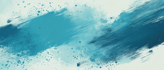 Abstract Blue Brush Stroke Background with Textured Waves and Vibrant Splashes for Creative Design and Artistic Presentations