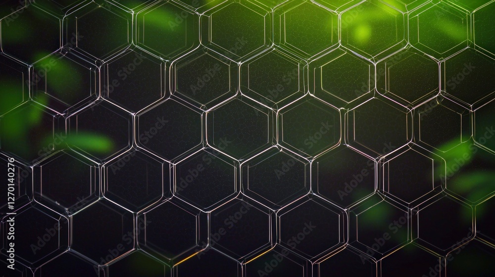 Poster abstract hexagon pattern technology science nature background