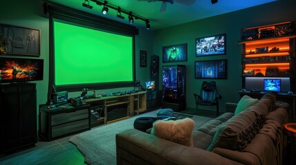 Ultimate Gamer's Paradise: Immersive Home Theater and Gaming Setup