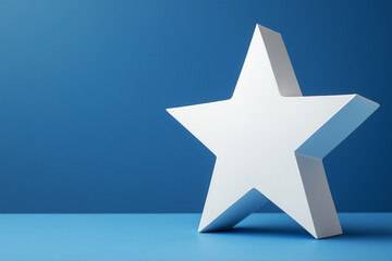 Obraz premium White Star Isolated Color Background