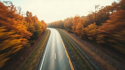Autumn Road Trip: Stunning Fall Foliage Highway Drive