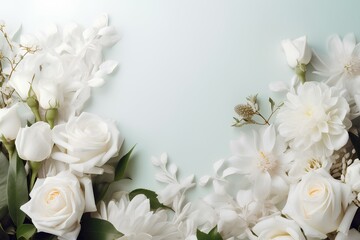 bouquet of white roses