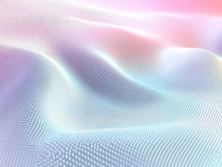 Clean Minimalist Technology Background with White Spheres in Wavy Landscape and Multicolored Purple Pink Blue Gradients with Soft Lighting