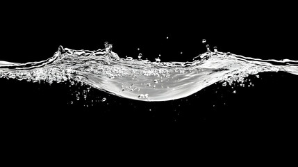 Water splash, ripple effect, black background, pure, clean