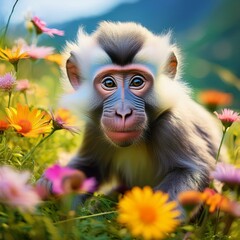 Fototapeta premium Niedlicher Mandrill