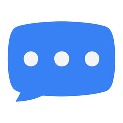 Fototapeta premium blue chat icon