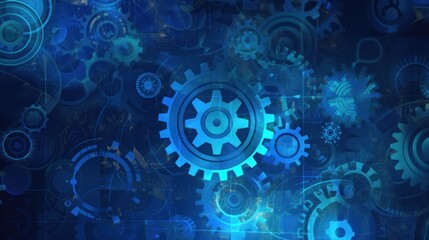 Abstract Technology Background with Gears