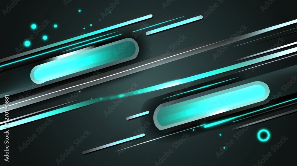 Poster abstract technology background with glowing elements and dynamic lines