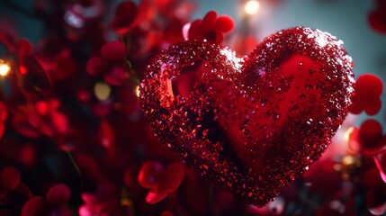 Sparkling heart of love and celebration.