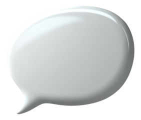 Leere Sprechblase, freigestellt auf transparentem Hintergrund.