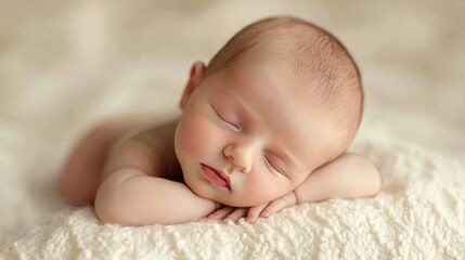 A newborn baby in soft light, symbolizing the purity and promise of new beginnings.