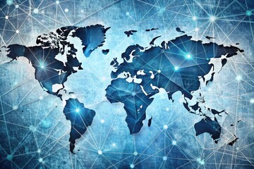 Fototapeta premium Global Network Connections A Visual Representation of Worldwide Interconnectivity and Data Exchange