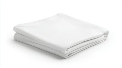 Crisp white sheets neatly folded, ready for a restful night's sleep.  Clean and simple bedding.