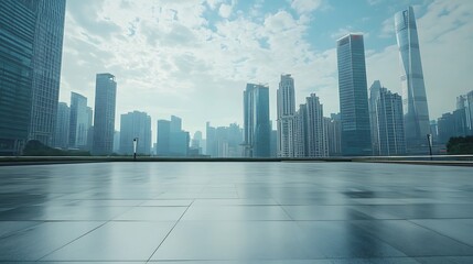 Modern City Skyline: A Panoramic View of Urban Architecture