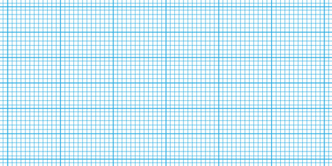Sheet of graph paper with grid. Millimeter paper texture, geometric pattern. Gray lined blank for drawing, studying, technical engineering or scale measurement. Vector illustration