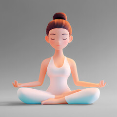 Calm Yoga Pose Figurine for Mindfulness Practice
