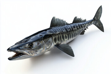 Naklejka premium Barracuda fish isolated on a white background