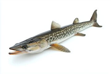 Naklejka premium Barracuda fish isolated on a white background