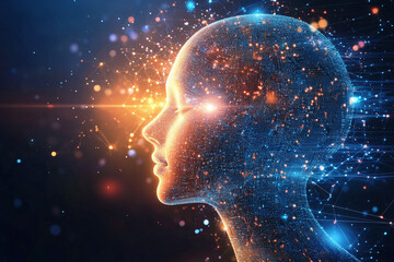 Futuristic digital background perfect for tech processes and neural networks