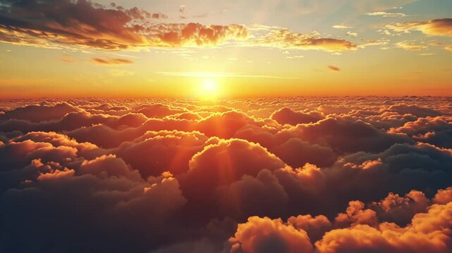 view of cloud of orange clouds in the afternoon Footage 4K