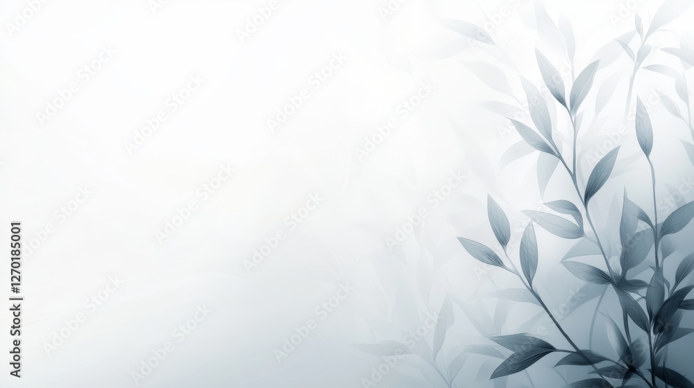 Poster abstract nature background with leaves and branches for art design projects