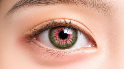 Fototapeta premium A captivating closeup, exploring the intricate details and beauty of the human eye