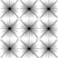 Modern Geometric Linear Pattern Black and White Optical Illusion Seamless Design for Contemporary Interior