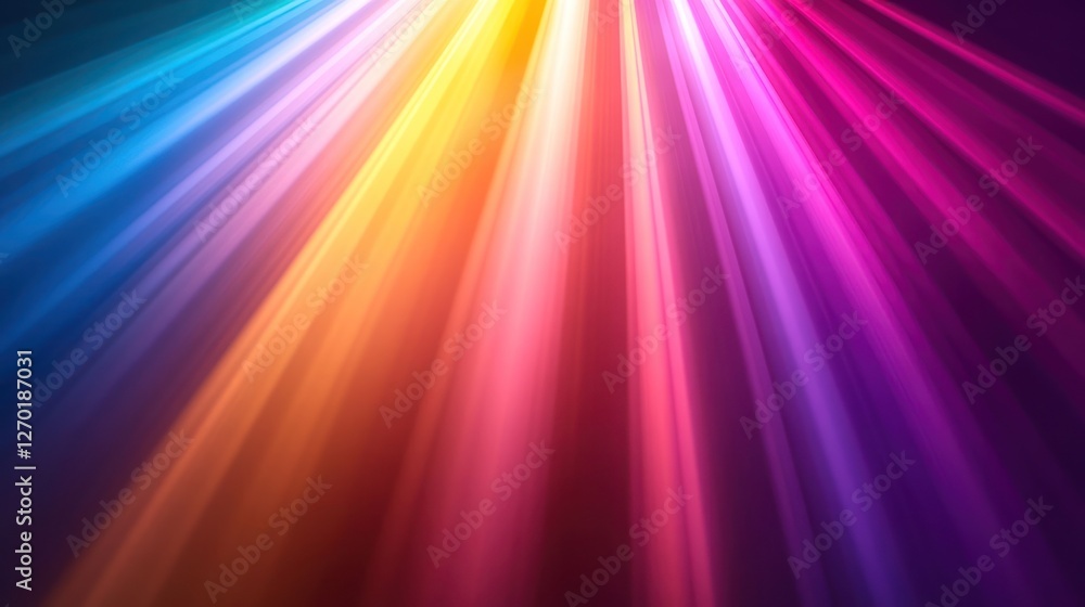 Aufkleber vibrant light rays abstract background with colorful spectrum effect