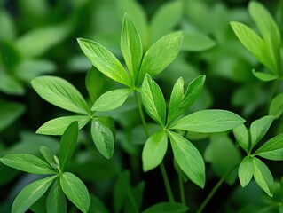 Vibrant Green Foliage: A Close-Up of Lush Greenery