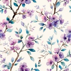 Watercolor Blossom Branch