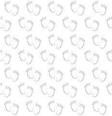 silhouette of baby feet icon over white background. vector illustration. Baby footprints icon isolated on white background. Baby feet sign. Set icons colorful. Vector Illustration.