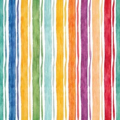 Rainbow Watercolor Stripes