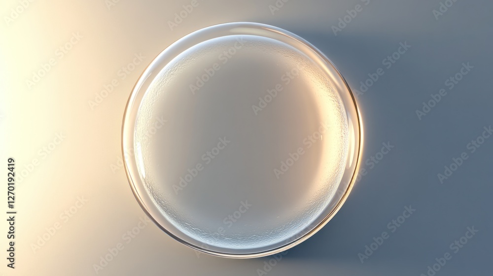Poster abstract glass dome with smooth gradient background and subtle textures