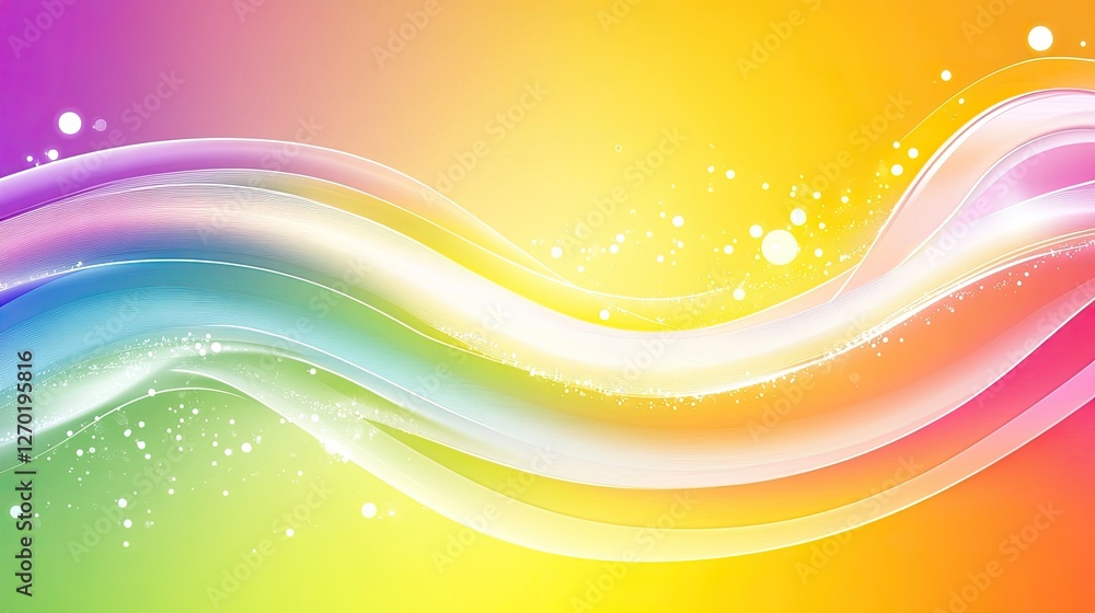 Aufkleber a colorful gradient with swirling neon lines and digital effects, perfect for vibrant content with s