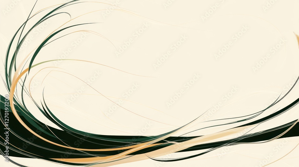 Aufkleber elegant abstract background with flowing lines and gentle color palette