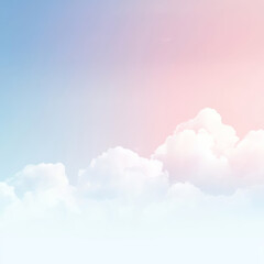 Soft pastel clouds in serene sky